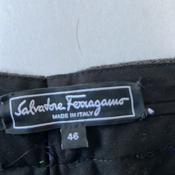 Salvatore Ferragamo Women Grey Wool Pant - Picture 6 of 7
